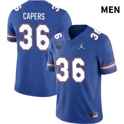 Men's Florida Gators #36 Bryce Capers NCAA Jordan Brand Royal NIL 2022 Authentic Stitched College Football Jersey GOT2762DX